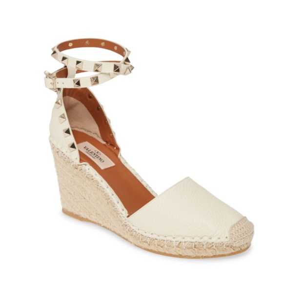 Valentino Garavani Rockstud Espadrille Wedge LIGHT IVORY - Picture 2 of 4